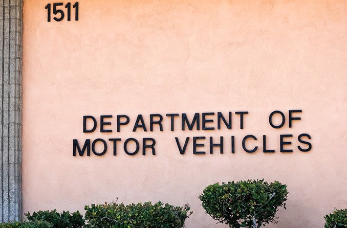 department of motor vehicles sign