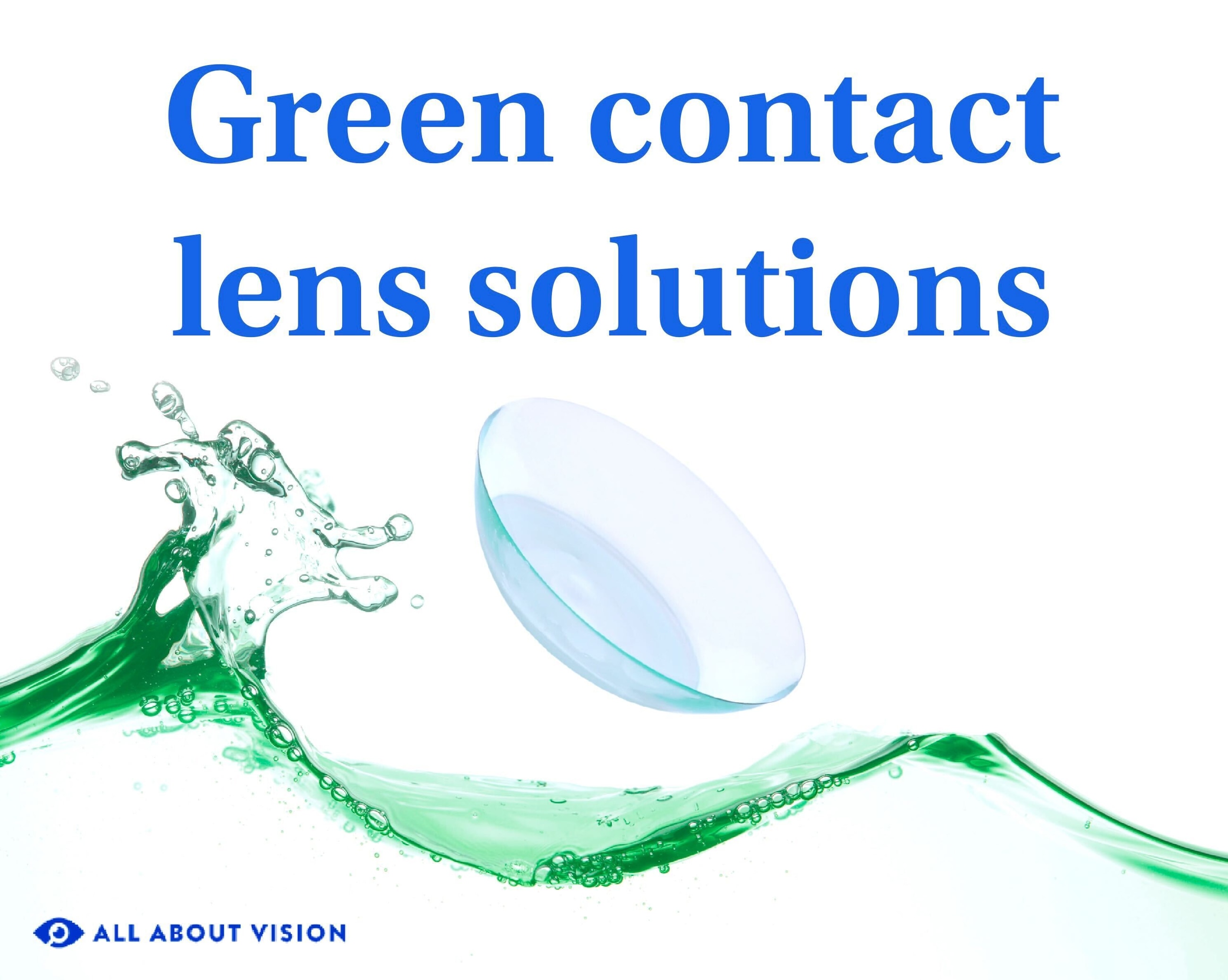Green contact lens solutions