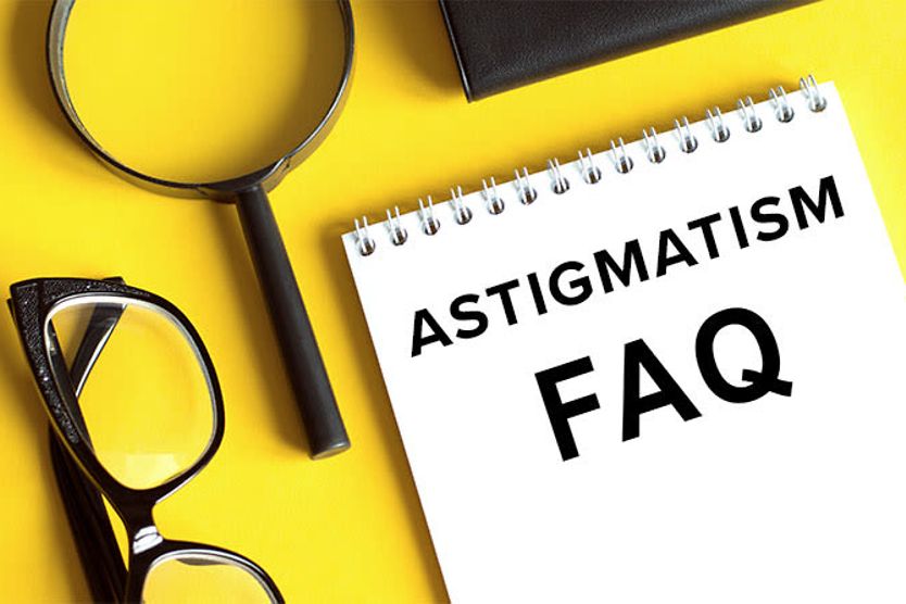 Understanding astigmatism: Answers to common astigmatism questions pad of note paper with astigmatism faqs