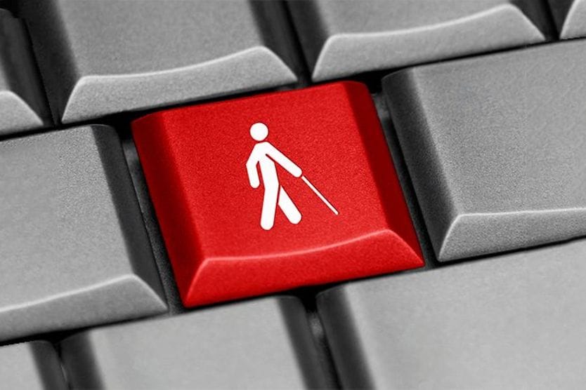 red blind icon on key of keyboard