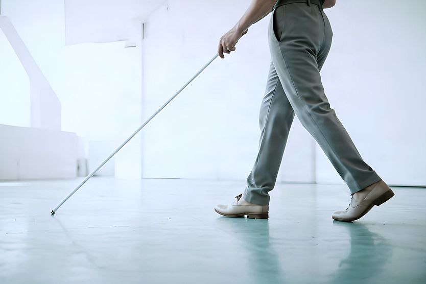 Top 5 causes of blindness blind person walking with cane