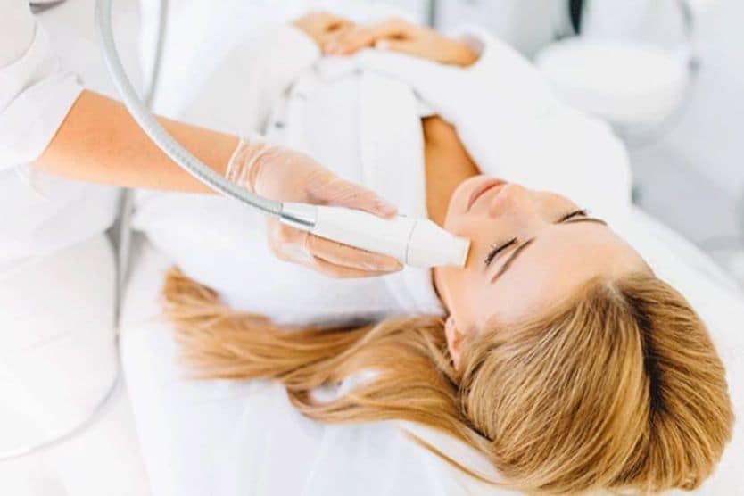 Woman getting IPL treatment