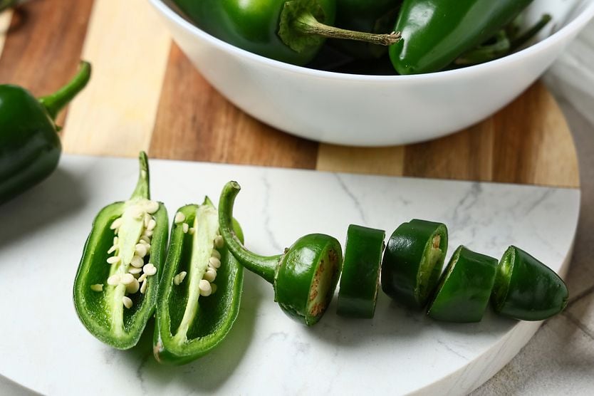Jalapeño in the eye? Don’t use milk! jalapenos chopped up
