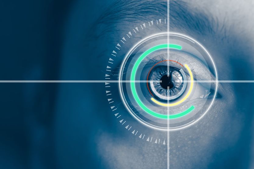 Illustration of a normal eye v eye with glaucoma.