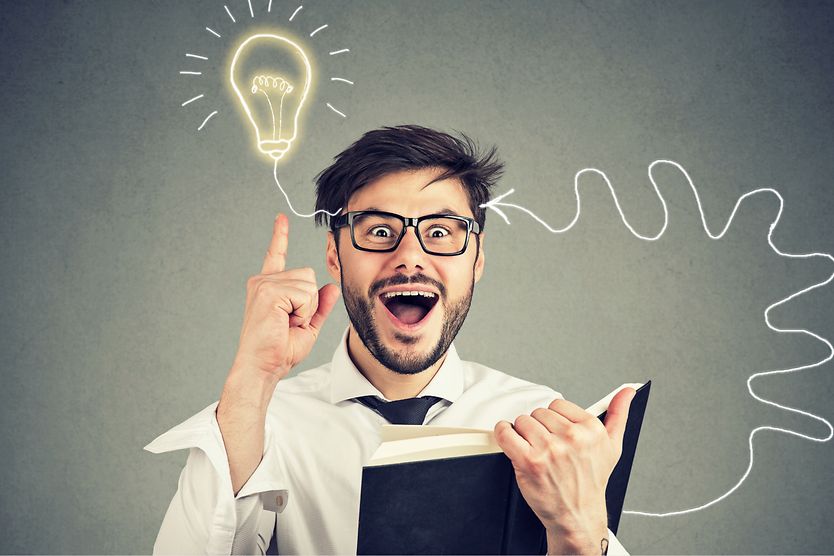 man with high iq wearing eyeglasses
