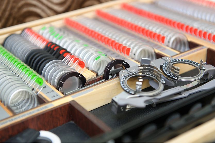 variety of different lenses including concave lenses that correct myopia