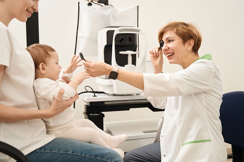 nystagmus testing in an infant
