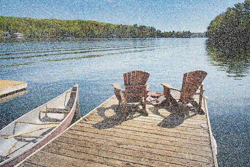 view of a lake from someone who has visual snow syndrome