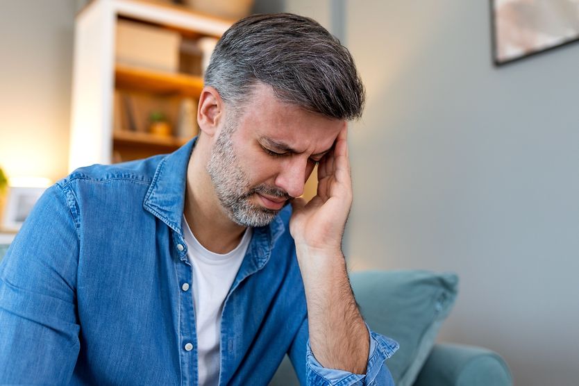 man with headache