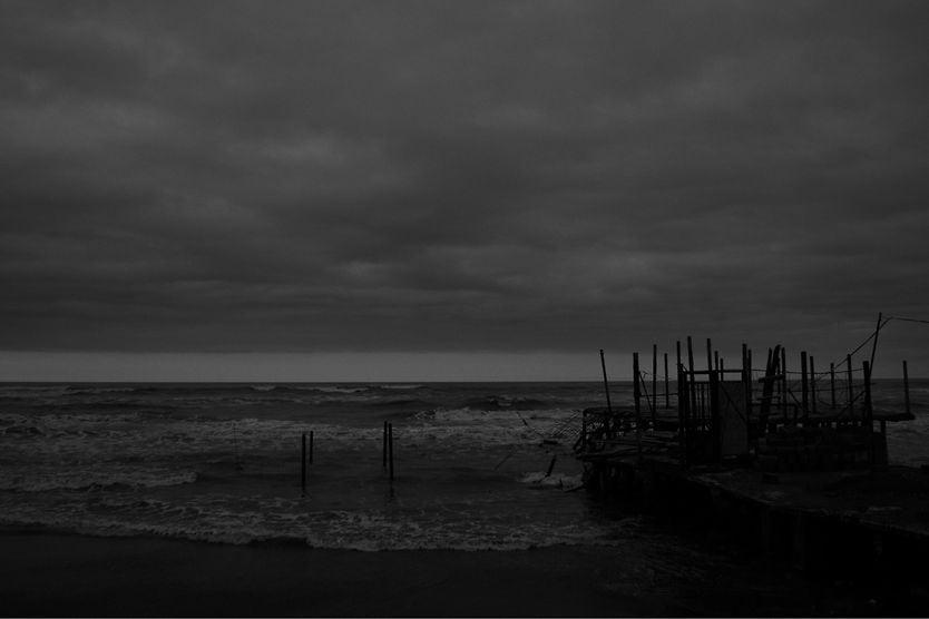 How does night vision work? beach setting viewed at night