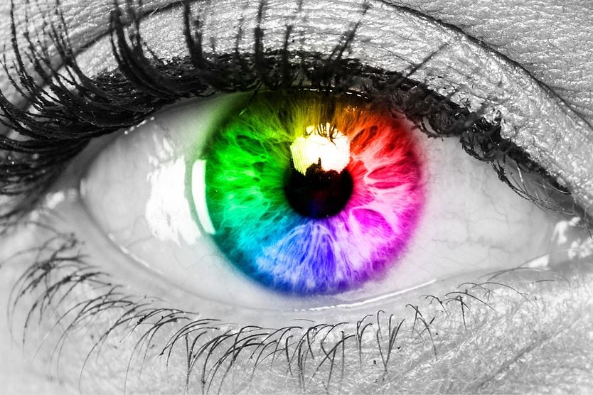 Most common eye color multicolored eye
