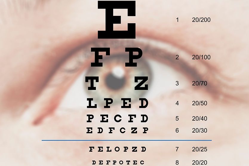 Snellen chart: What it is, how it works and printable download woman holding up a Snellen eye chart