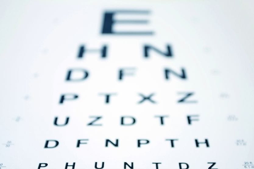 blurry eye chart