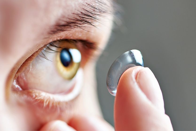A Consumer Guide to Bifocal and Multifocal Contact Lenses close-up of a contact lens