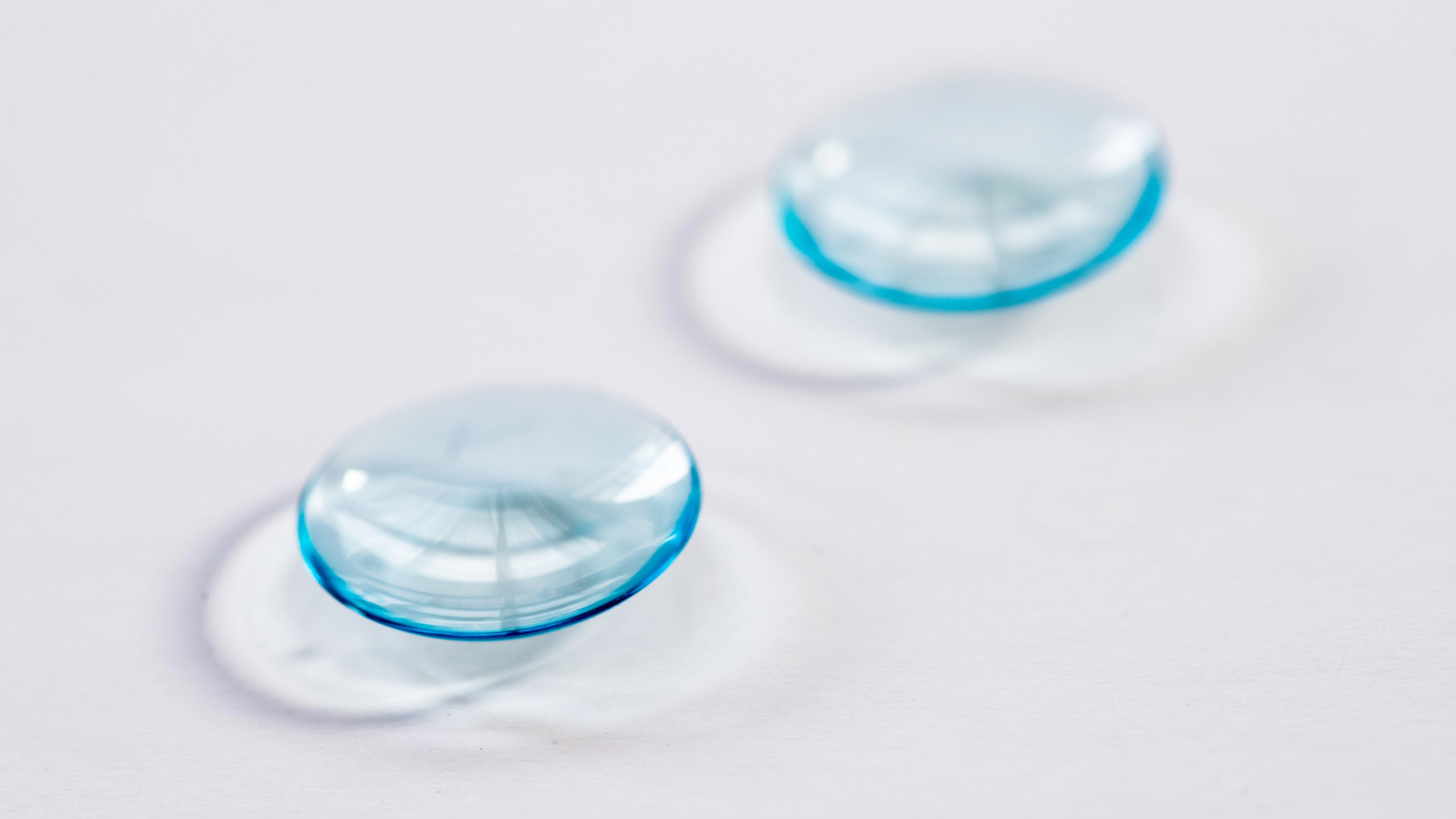 Girl putting in contacts