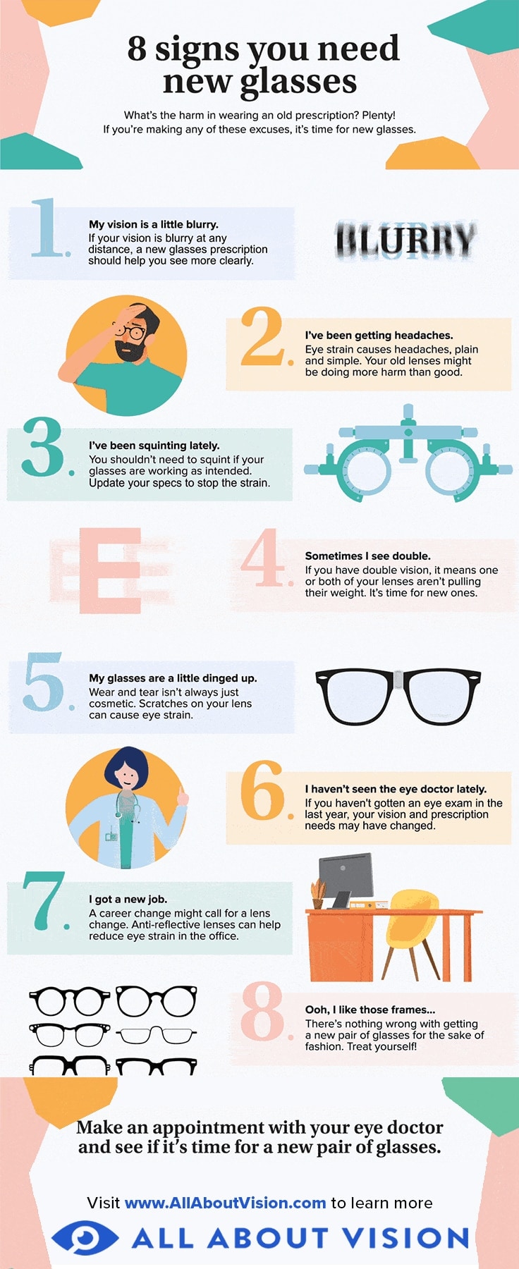 8 signs you may need new glasses
