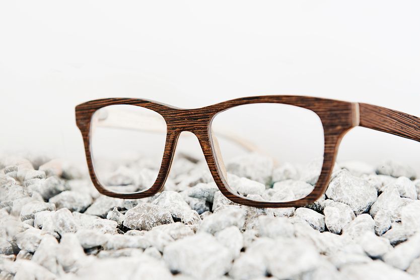 eyeglasses with wood frame material