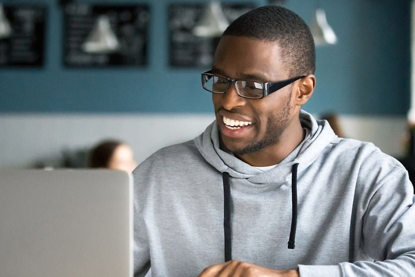 Computer glasses: Custom glasses for computer use Man wearing glasses computer glasses