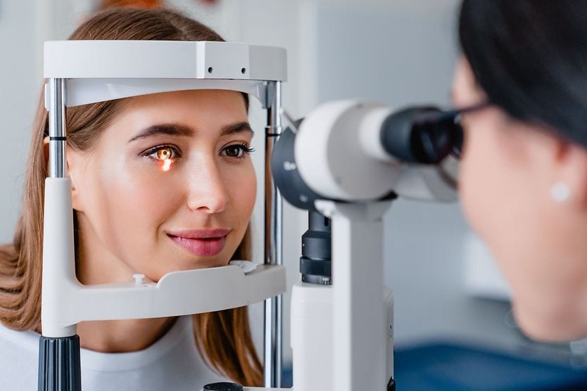 What is World Glaucoma Week/Day? Woman getting an eye exam