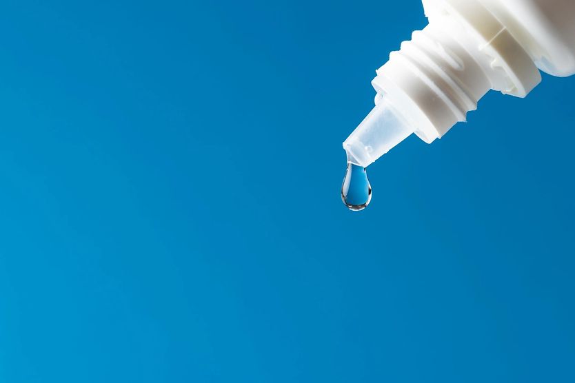 Autologous serum eye drops Photo of eye drop administration
