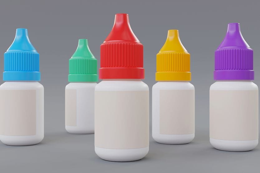 What different eye drop cap colors mean different colored eye drop bottle caps