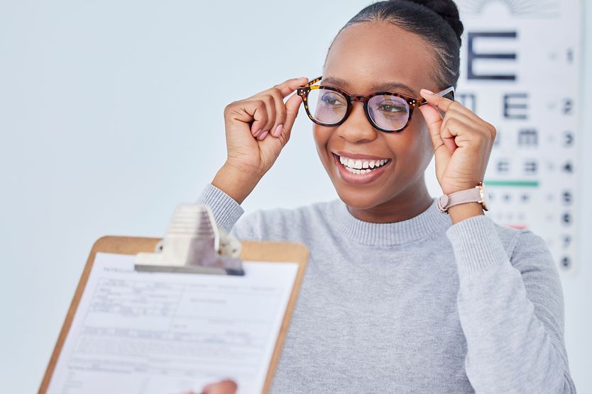 Why vision insurance is worth it, even if you don't need glasses illustration of an eye test covered by vision insurance