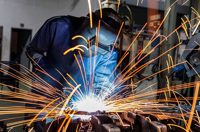 welder who could potentially get corneal burn or arc eye