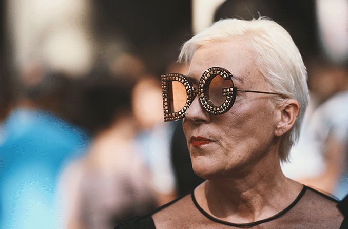 woman wearing a pair of dolce &amp; gabbana sunglasses