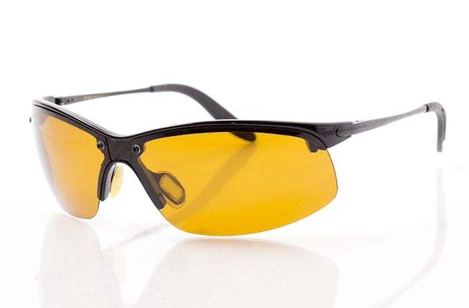 pair of yellow lens tinted tac glasses