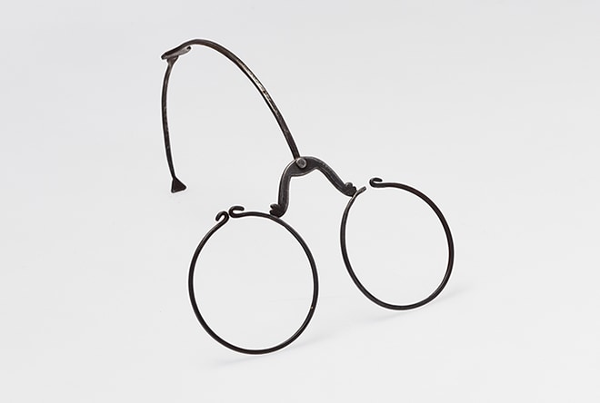 Historical glasses Old pair of historical glasses made from wire.
