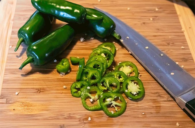 jalapenos chopped up