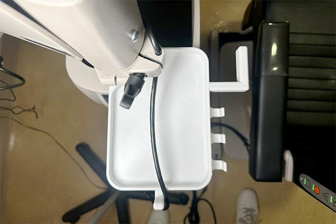Slit lamp arm caddy