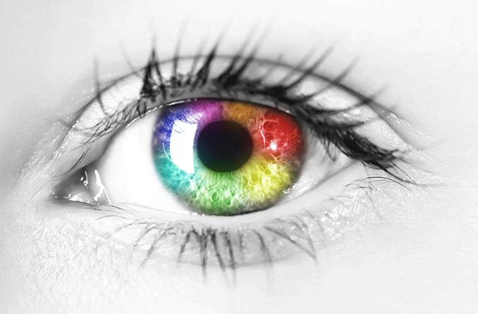 multicolored eye