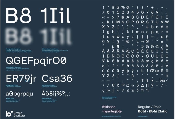 At long last, a typeface designed specifically for low vision readers