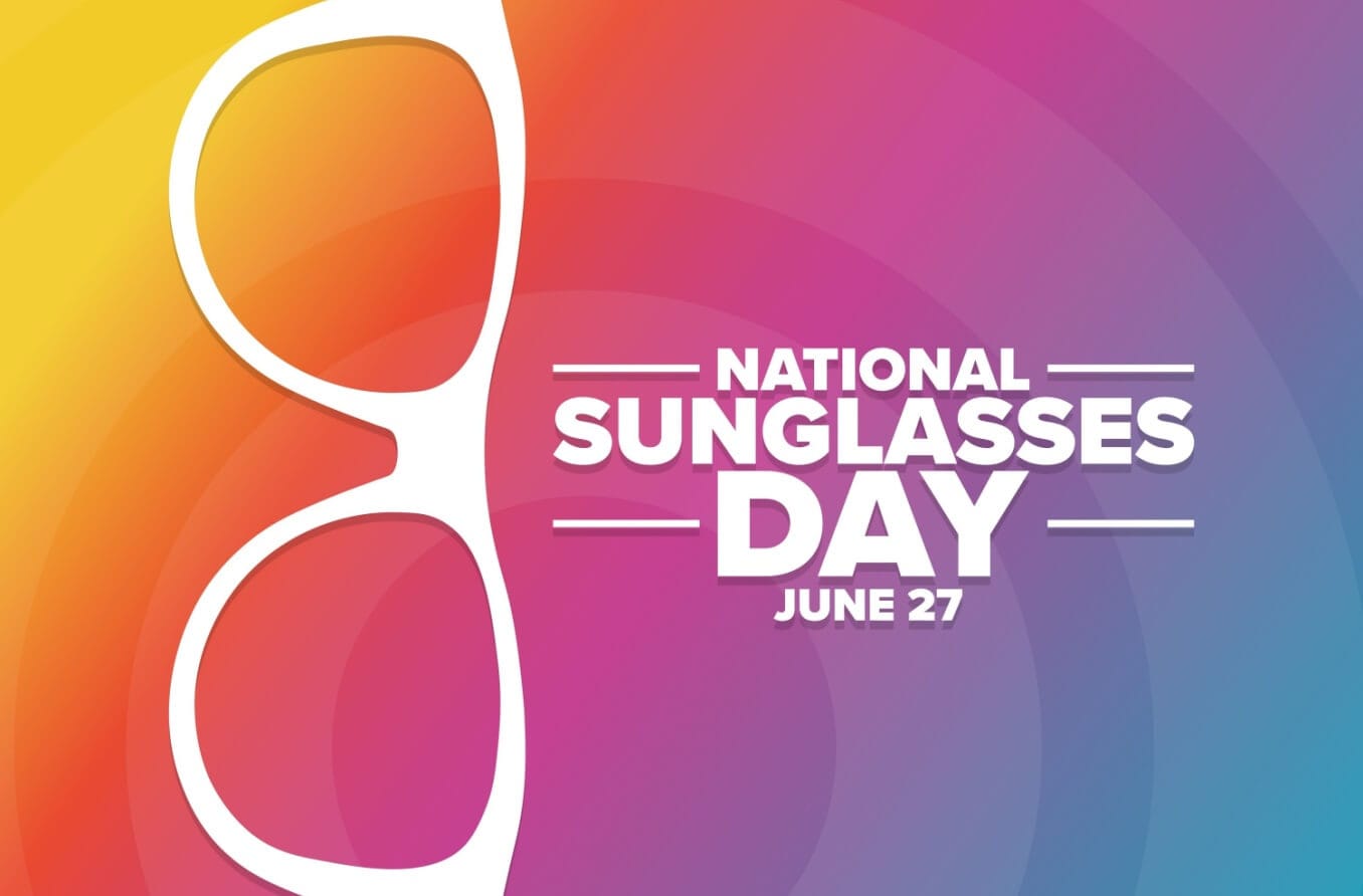 Vector illustration of National Sunglasses Day, observed each year during June.