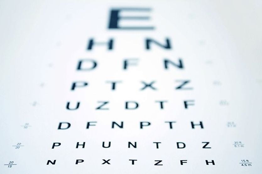 blurry eye chart