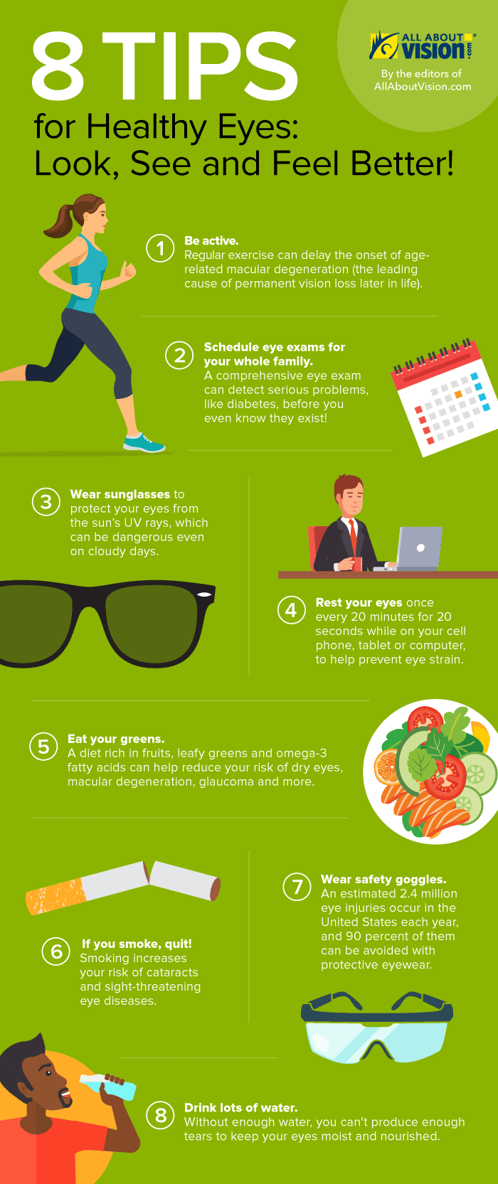 Infographic: 8 Tips for healthy eyes this year