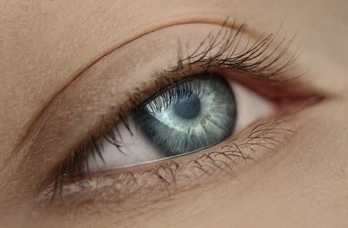 Depiction of an eye preparing to blink