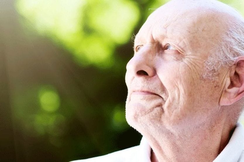 Older man with nuclear cataracts