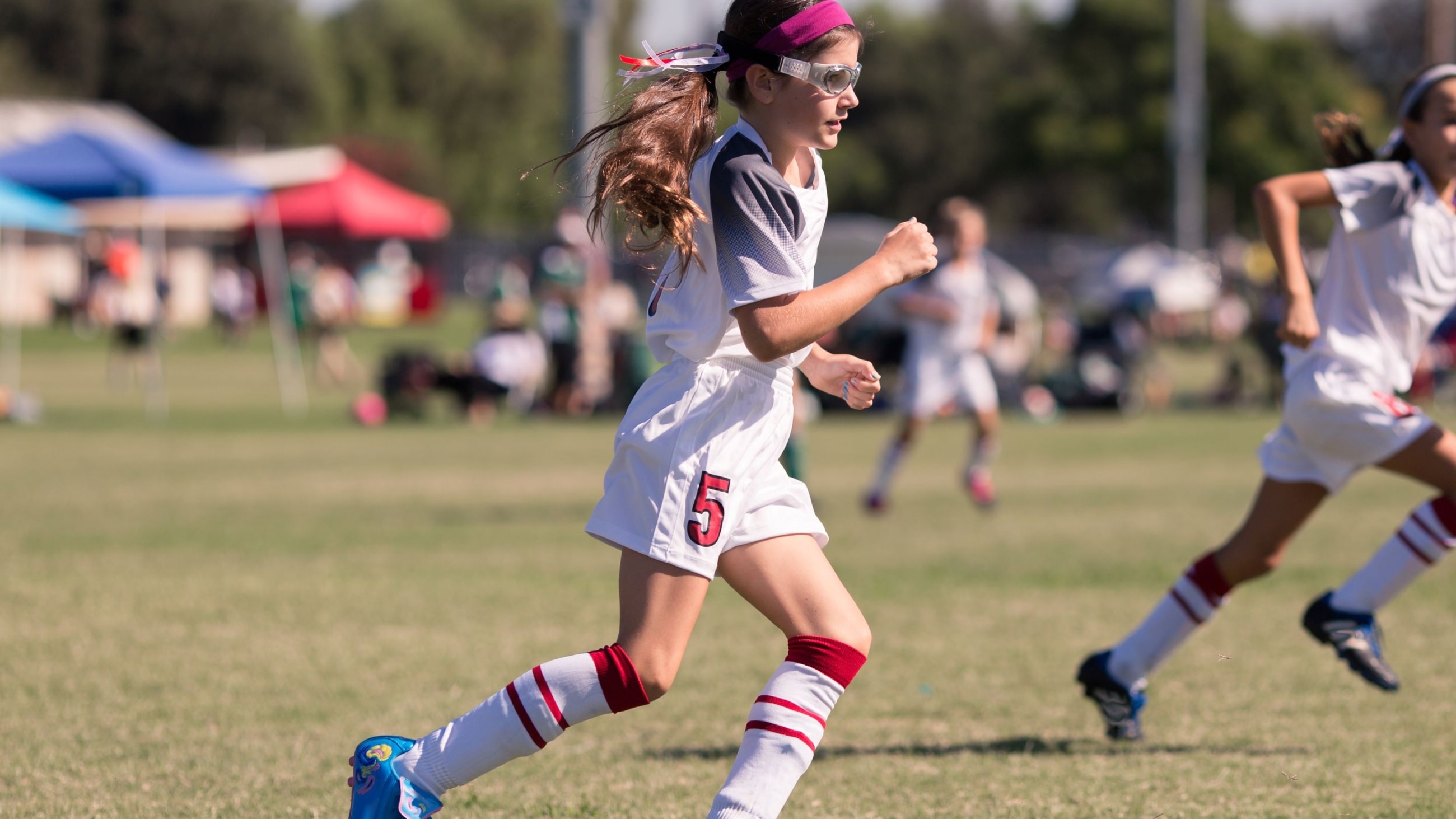 Graphic with the text Sports Eye Safety Awareness Month.