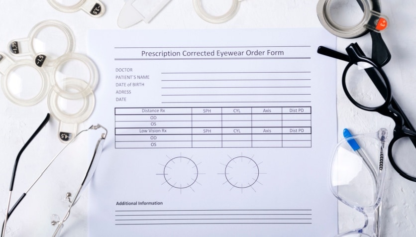 Are contact lens and eyeglass prescriptions the same?