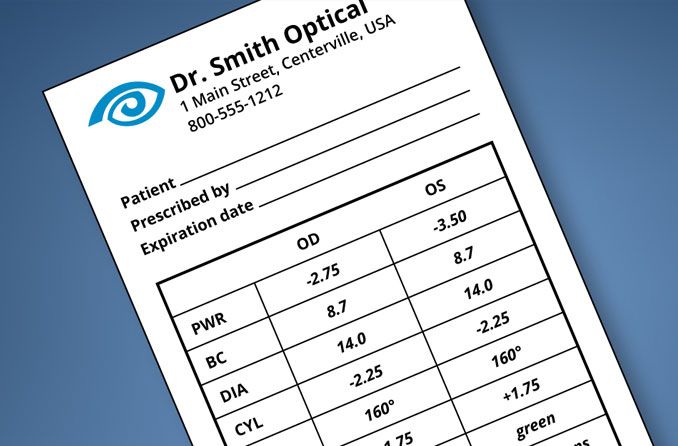 Understanding your contact lens prescription