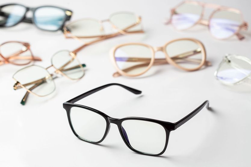 selection of eyeglasses selection of eyeglasses