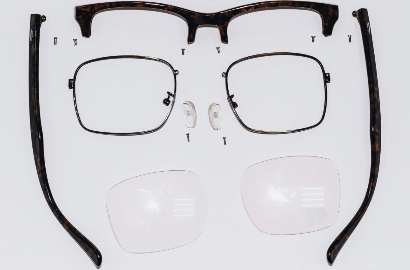Parts of glasses & their functions Parts of glasses & their functions