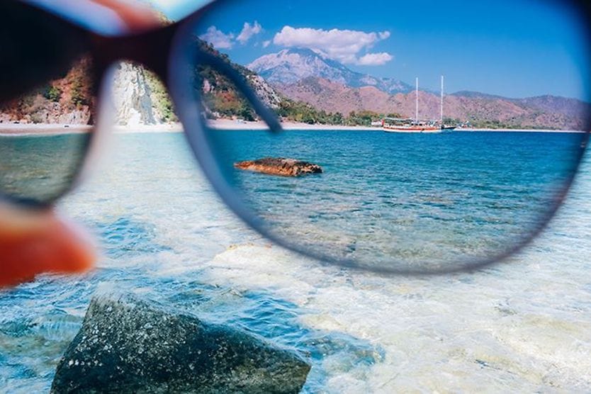 Looking through a pair of polarized sunglasses