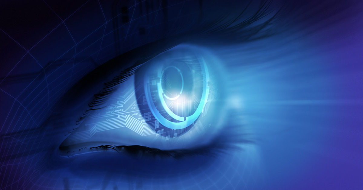 ilustración de ojo biónico