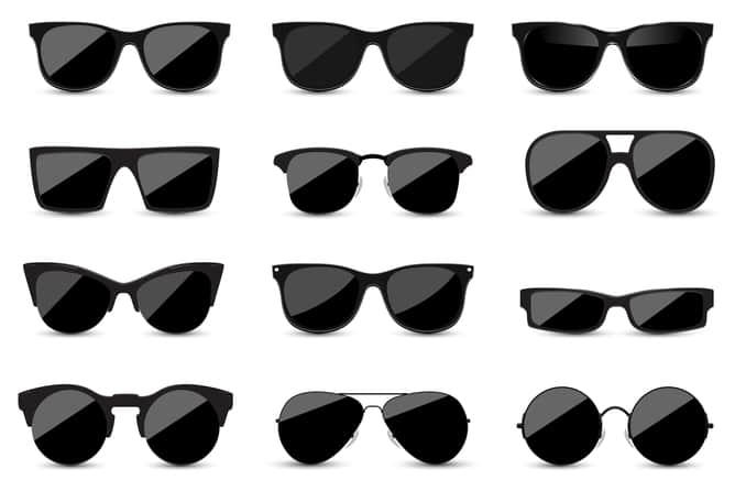 Lunettes de soleil noires dans 12 des styles les plus populaires