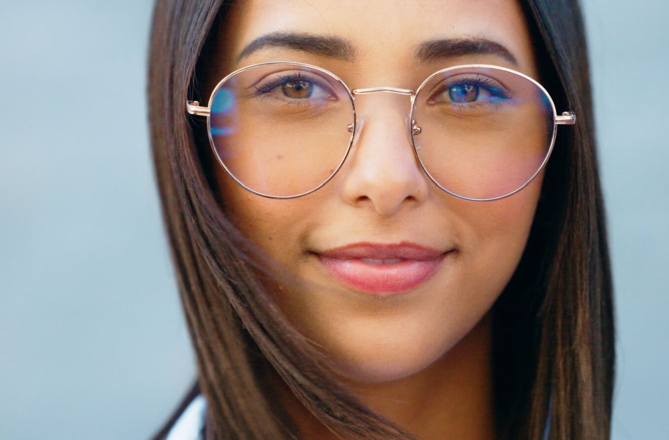 Medidas do tamanho da armação para óculos