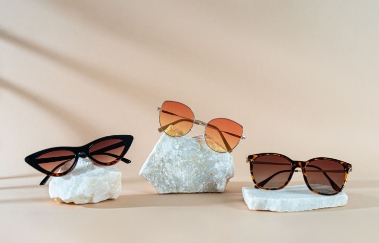 3 Sunglasses displayed 