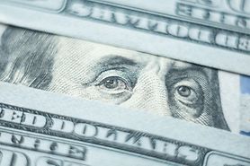 George Washington's eyes on a dollar bill